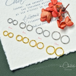 Minimalist Simple Twist Huggie Hoop Earrings in Sterling Silver, Plain Hoops Earring, Simple Geometric Jewellery