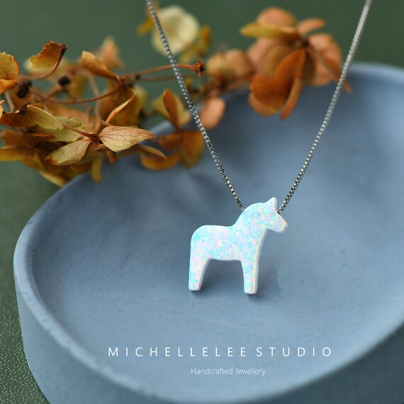 Opal Necklace Fire Opal Dala Horse 