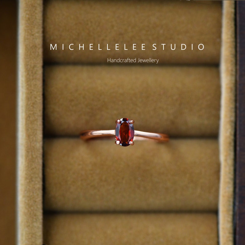 Silver Rings Red Gems - Etsy UK