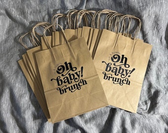 Custom Gift Bags Wedding Bridesmaid Groomsmen Bridal Shower bachelorette personalized vinyl logo Customized Christmas gift bags xmas