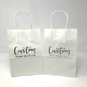 Custom Gift Bags Personalized Wedding Bridesmaid Groomsmen Bridal Shower bachelorette father&#39;s day baby shower birthday valentine gift bag