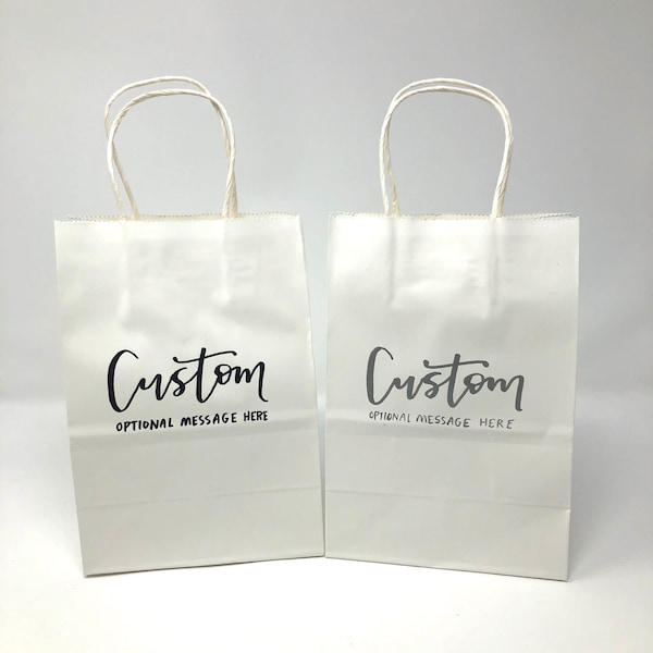 Custom Gift Bags Personalized Wedding Bridesmaid Groomsmen Bridal Shower bachelorette father's day baby shower birthday valentine gift bag