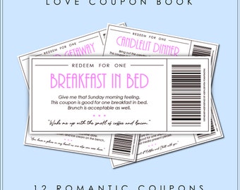 Romantic Love Coupon Book Boyfriend Girlfriend Husband Birthday Wedding anniversary coupon couple coupon book couples valentine's day gifts