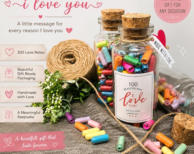 100 reasons why I love you Message in a Bottle Love Notes daily dose of love valentine's day
