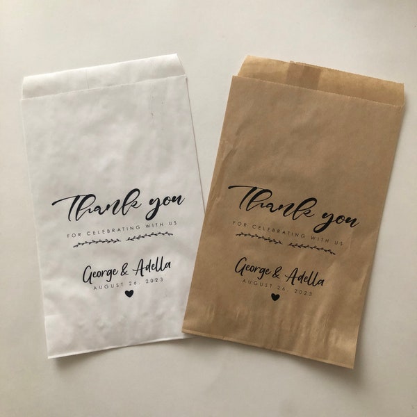 Thank you favor bags for Guests Wedding Favor Bags Wedding favors for guests bulk candy favor bags personalized favor bags custom favor bags