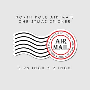 Weihnachten Aufkleber Air Mail Express Lieferung Nordpol Aufkleber Rentier Sticker Weihnachtsmann Sticker Verpackung Sticker Briefumschlag Robben Porto