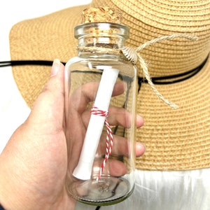 Mensaje en una botella, carta de amor personalizada, mini frasco de amor personalizable, regalo único para su aniversario, cumpleaños, regalo del Día de San Valentín