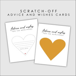 Grattez les cartes de conseils et de souhaits pour les jeunes mariés qui seront bientôt M. Mme Mari et femme Paroles de sagesse Bons voeux Mariage Douche nuptiale