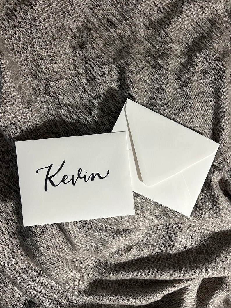 Kevin In Cursive Custom Handwritten Envelope Personalized Greeting Card Envelope for All ...