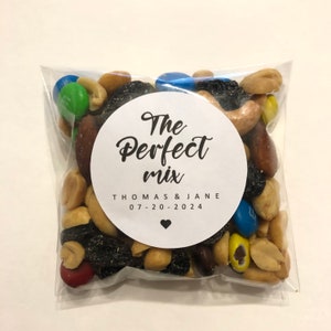 The Perfect Mix wedding favor stickers favor labels thank you stickers wedding candy stickers his her favorite stickers a sweet thank you