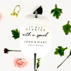 Wedding Sparkler Tags Wedding Favor Tag It all started with spark sparkler sendoff let sparks fly fireworks fourth of july j4 july 4th july4 image 5