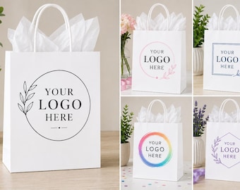 Customized Gift Bags - Your Business Logo, Boutique, To go bags, small business