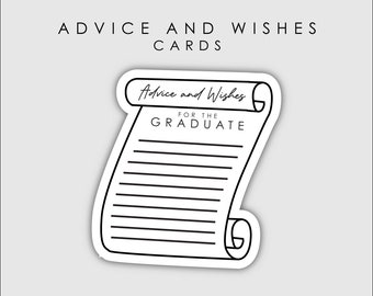 PRINTED Advice and Wishes Cards for the graduate Class of 2023 Gifts for the graduate graduation party decoration graduation scroll card