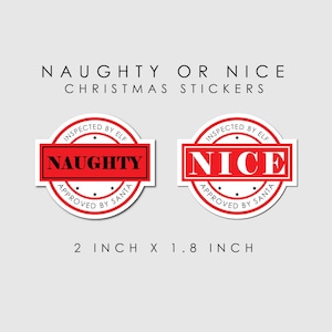 Naughty or Nice Stickers Christmas Stickers Air Mail Express Delivery North Pole Santa Claus Packaging Stickers Envelope Seals Postage Xmas