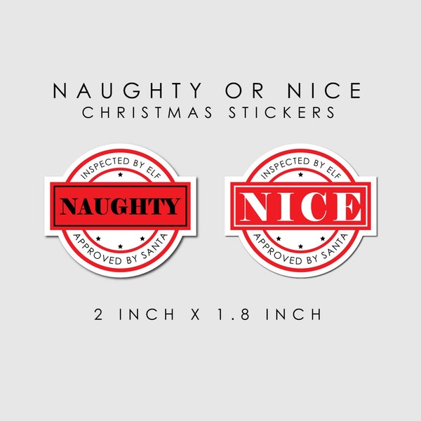 Naughty or Nice Stickers Christmas Stickers Air Mail Express Delivery North Pole Santa Claus Packaging Stickers Envelope Seals Postage Xmas