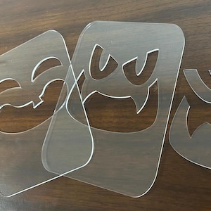 Halloween Lantern Router Templates 1/4&quot; thick made from Cast Acrylic | For Halloween Jack-O-Lanterns | To Make Lanterns without CNC or Laser