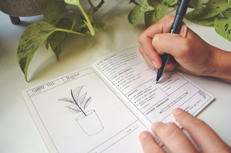 Plant Care Notebook Etsy