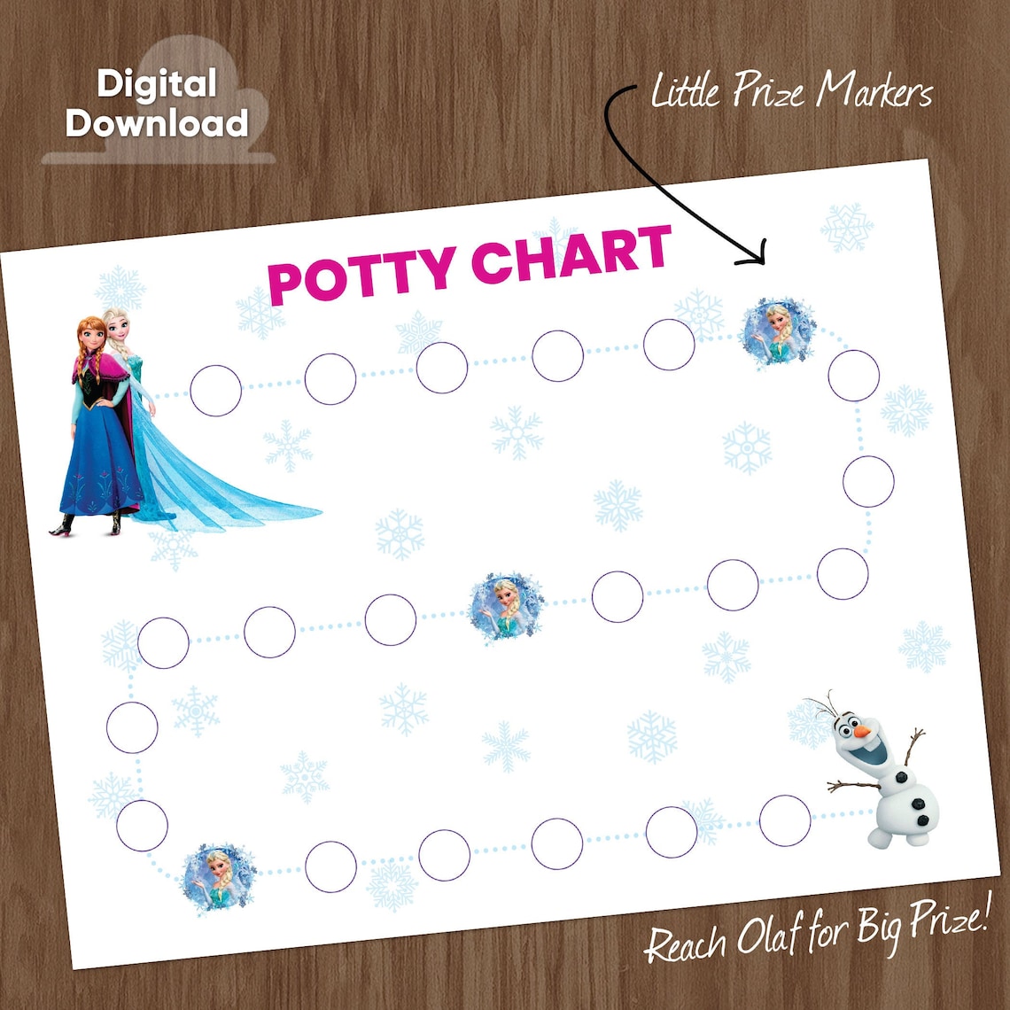 Frozen Potty Chart / Anna / Elsa/ Olaf/ Toddler / Potty Training Etsy