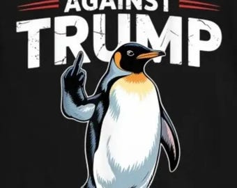 Penguins Against Trump stickers 3&quot; x 2.3&quot; 7 pack