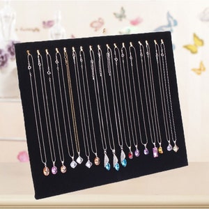 Velvet 17PCS Necklace Bracelet Jewelry Chain Display Holder Stand Rack