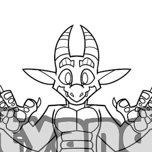 Dragon Anthro Furry Reference Base