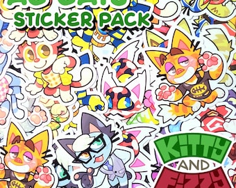 Cat Crossing Stickers