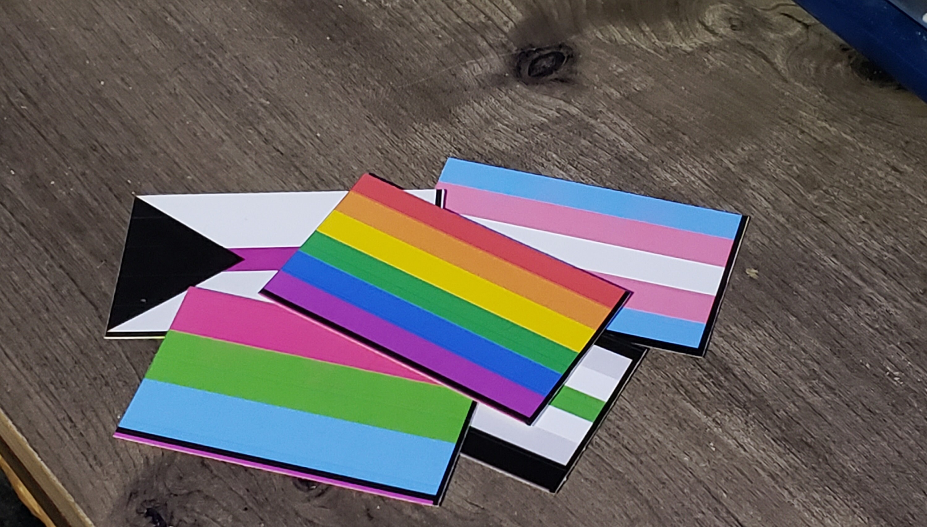 pride flag stickers set of five etsy