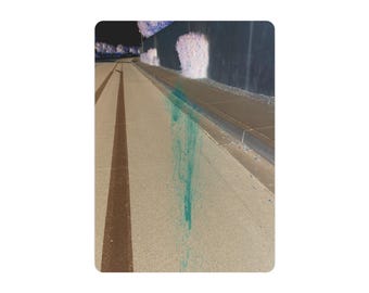 Placa de metal com respingos de tinta azul-petróleo | Decoração de parede abstrata com efeito de gotejamento