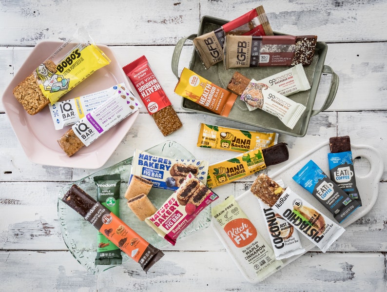 Vegan Bars Sampler Gift Box 20Ct Vegan Protein Bar Variety Etsy
