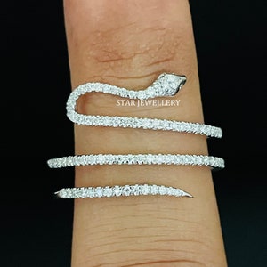 Diamond Snake Ring, Snake Ring, Serpent Ring, Reptile Ring, Reptile Jewelry, Diamond Snake, Gold Snake, Snake Gift, Gift for Mom