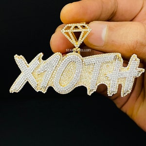 Custom Letter Moissanite Pendant: VVS Silver Hip Hop Jewelry