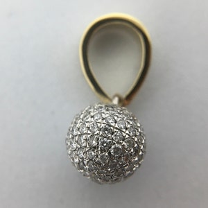 Pave Diamond Ball Beads / Spacers Design Pave Diamond / Diamond Sphere Pendant / Sphere Charm Pendant / Pave Diamond Sphere / Pave Pendant image 4
