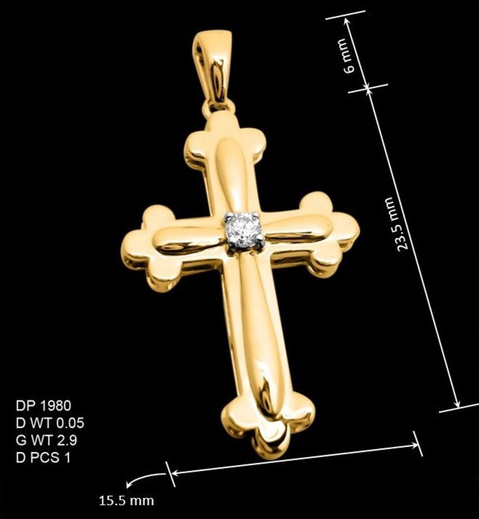 Two Tone Cross Necklace / 14k Gold Diamond Cross / Tiny Cross Etsy
