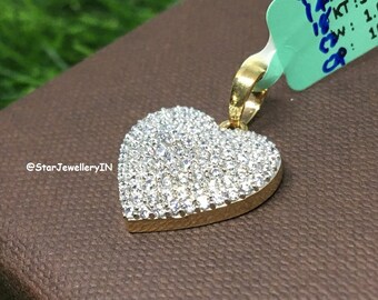 Gold and diamond heart shaped pendants clearance
