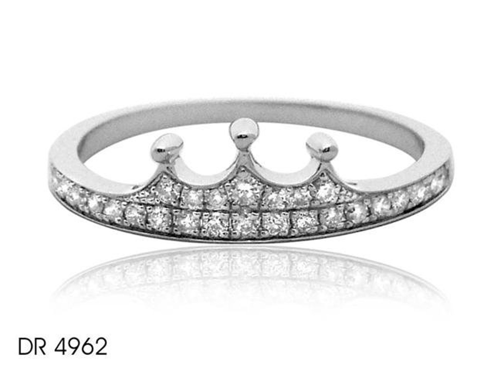 Tiara Diamond Ring Diamond Queen Crown Ring Crown Diamond Etsy