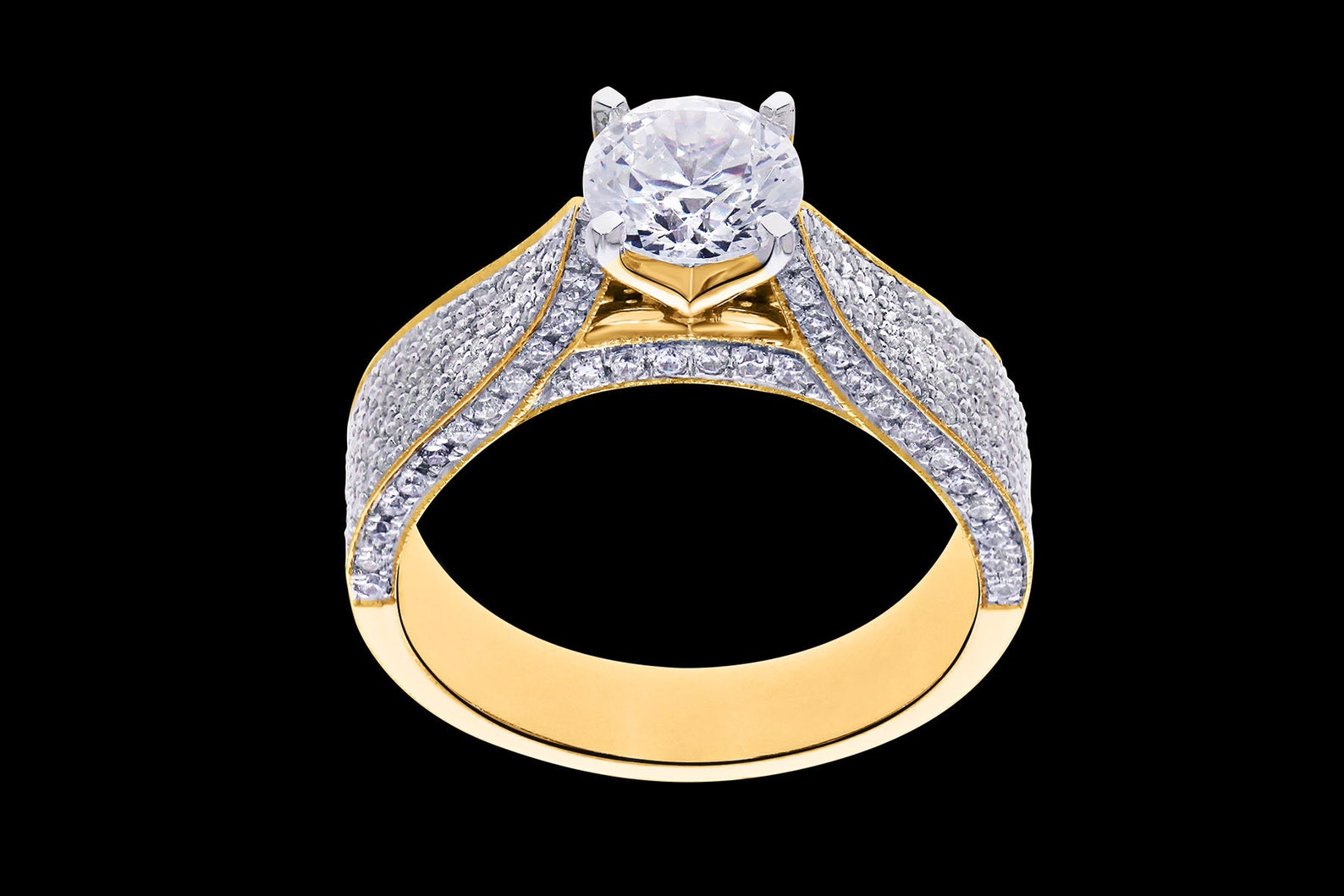 1.70 Ct Round Lab Grown Diamond Filigree Engagement Ring. Etsy