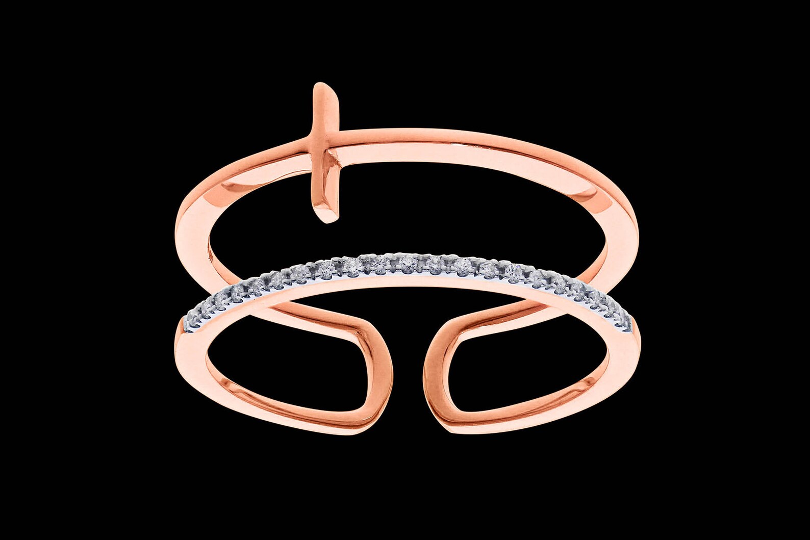 Baptism Cross Ring Diamond Gold Cross Ring Religious Cross Etsy