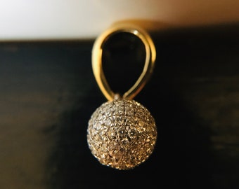 Pave Diamond Ball Beads / Spacers Design Pave Diamond / Diamond Sphere Pendant / Sphere Charm Pendant / Pave Diamond Sphere / Pave Pendant