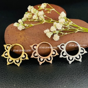 Piercing de nariz Daith com diamante curvo em prata esterlina 925, piercing de septo curvo em zircônia cúbica, hélice, 14g, 16g, 18g