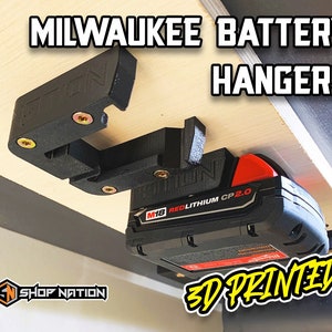 Milwaukee M18 Battery Hangers 3D Printed image 1