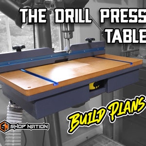 Drill Press Table Woodworking Plans - Digital Download