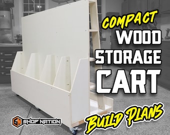 Compact Wood Storage Cart Plans - Digital Download