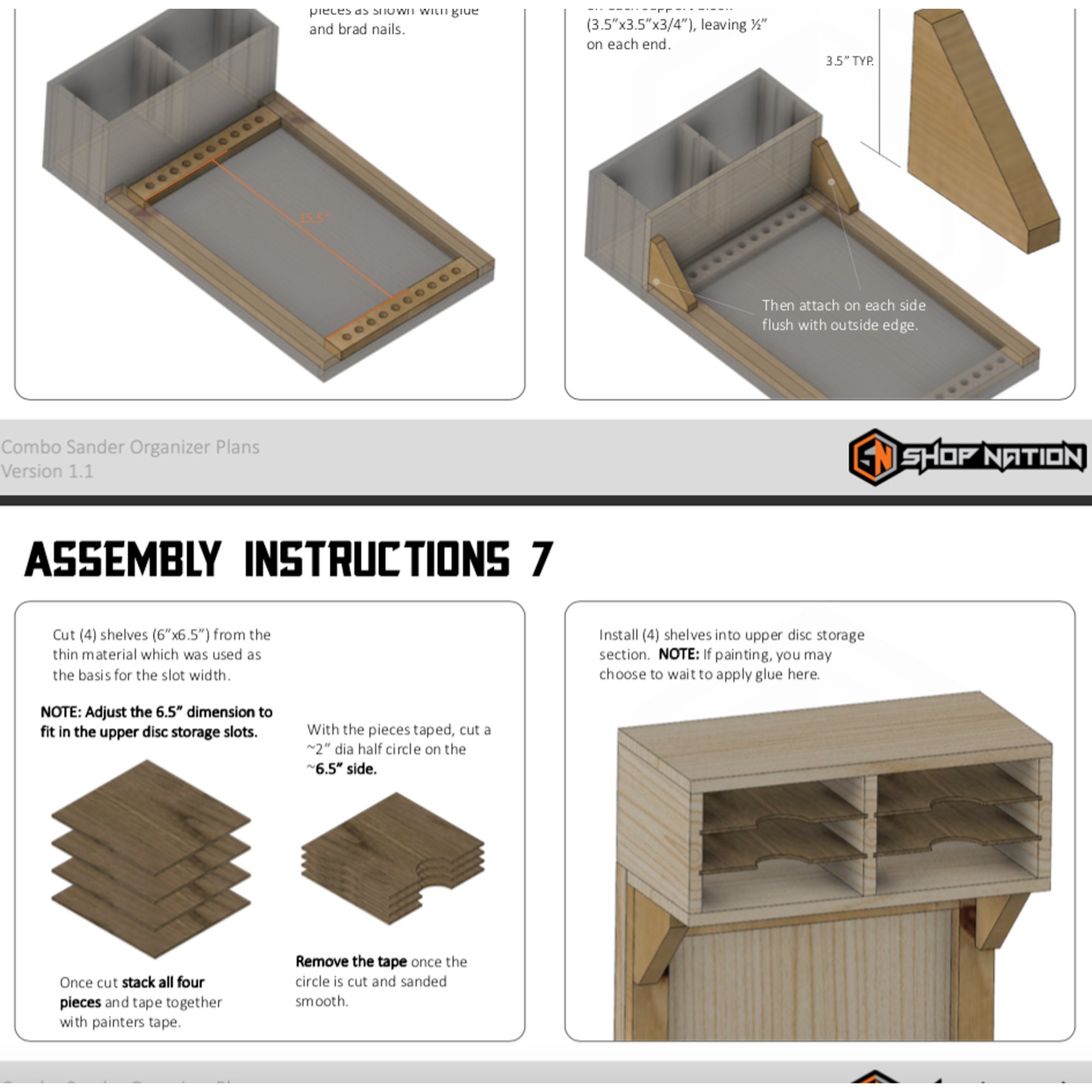 Sanding Supply Center Organizer Woodworking Plan