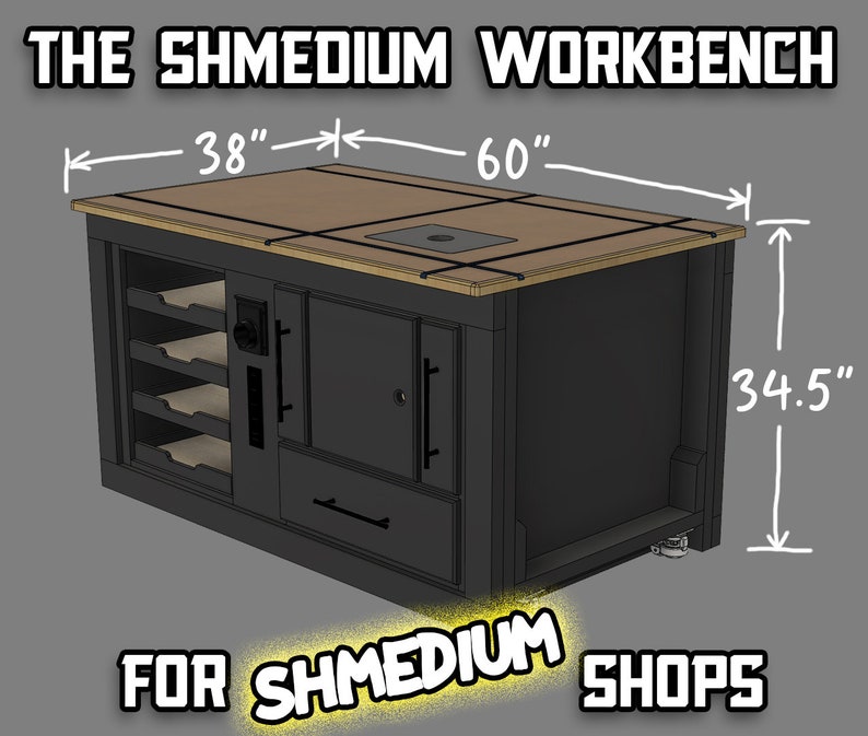 The Shmedium Garage Shop Workbench Digital Plans image 2