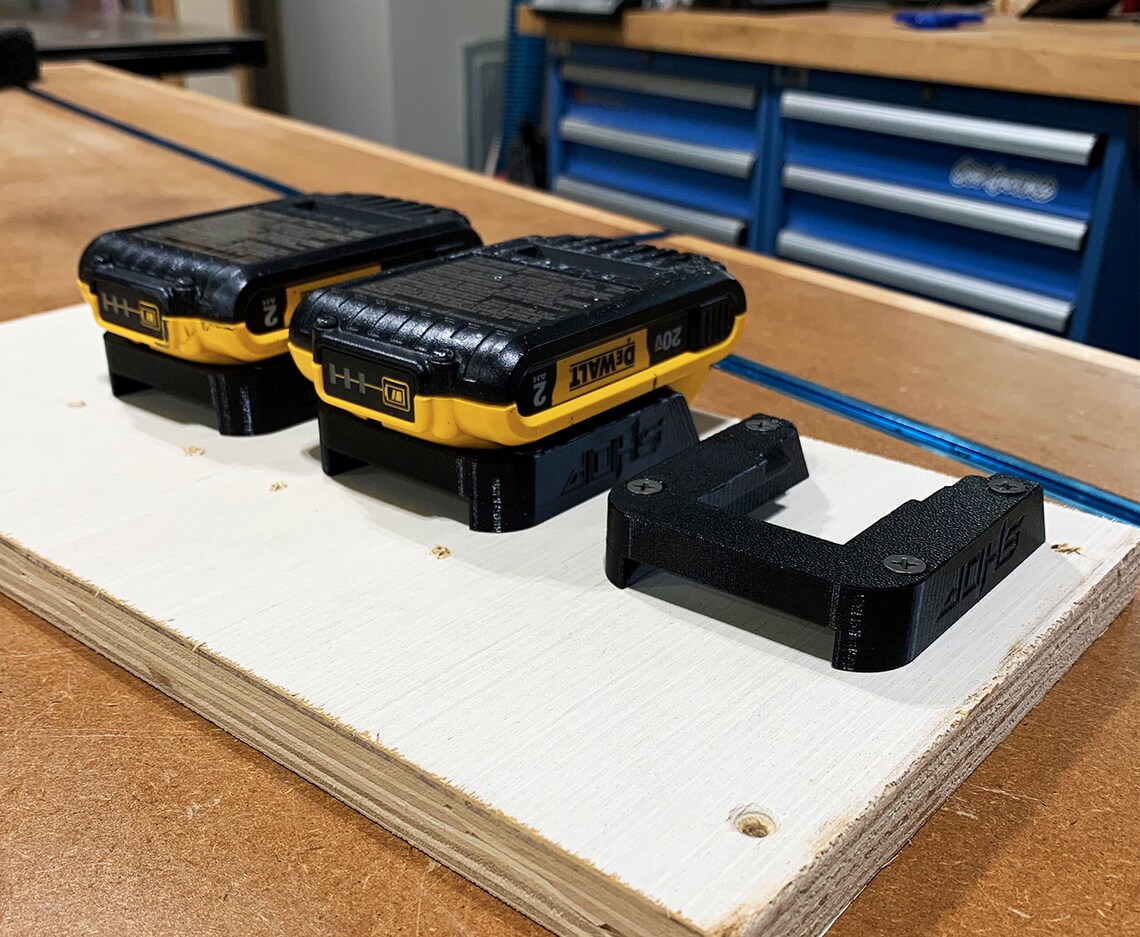 Dewalt 20V Battery Hangers 3D Printed Etsy