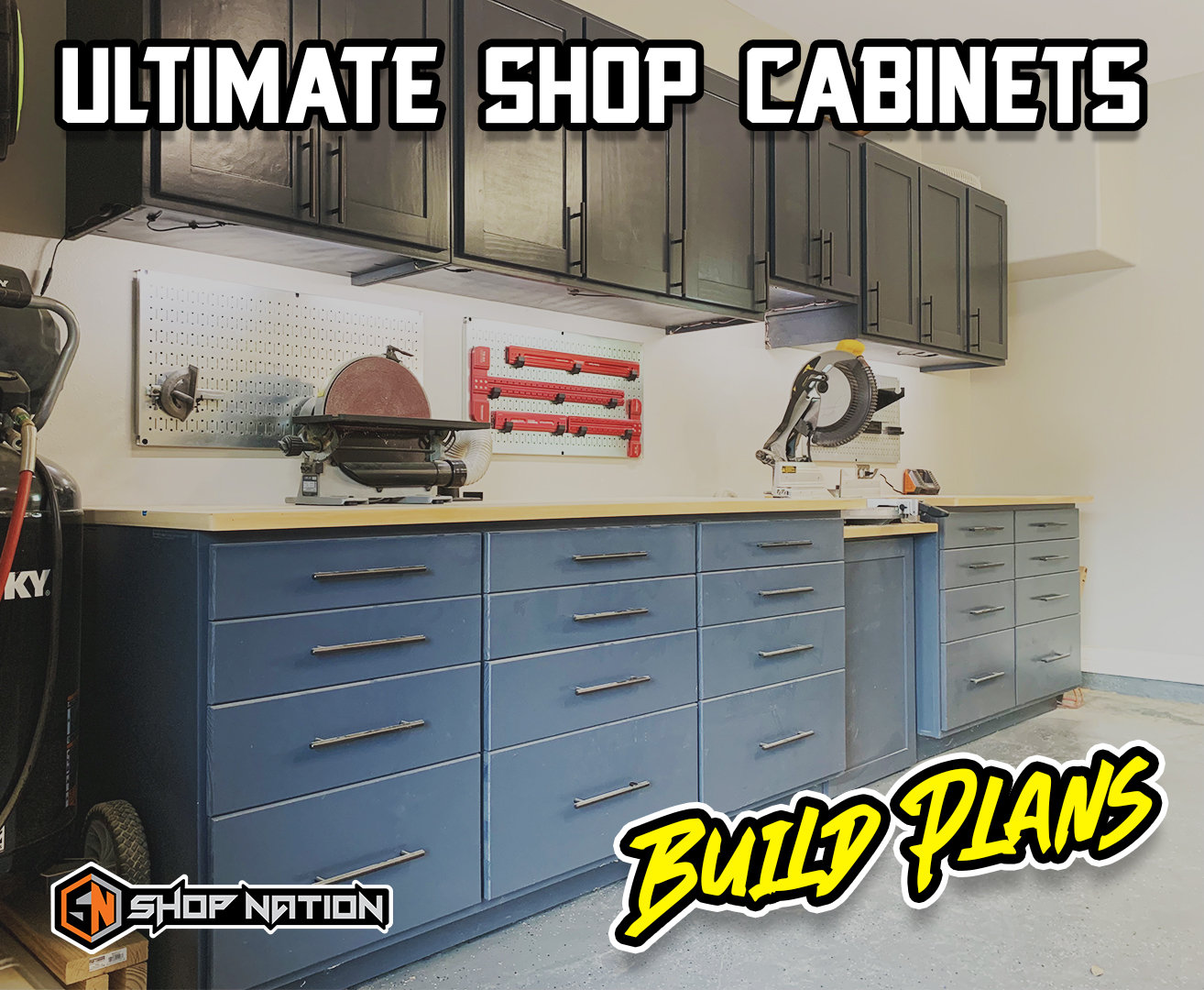 Lazy Susan DIY Garage Storage Cabinet--FREE PLANS!