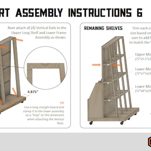 Compact Wood Storage Cart Plans Digital Download image 6