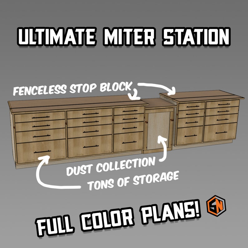 Ultimate Miter Station Woodworking Plans Instant Download image 2