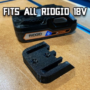 Ridgid 18V Battery Hangers 3D Printed image 2