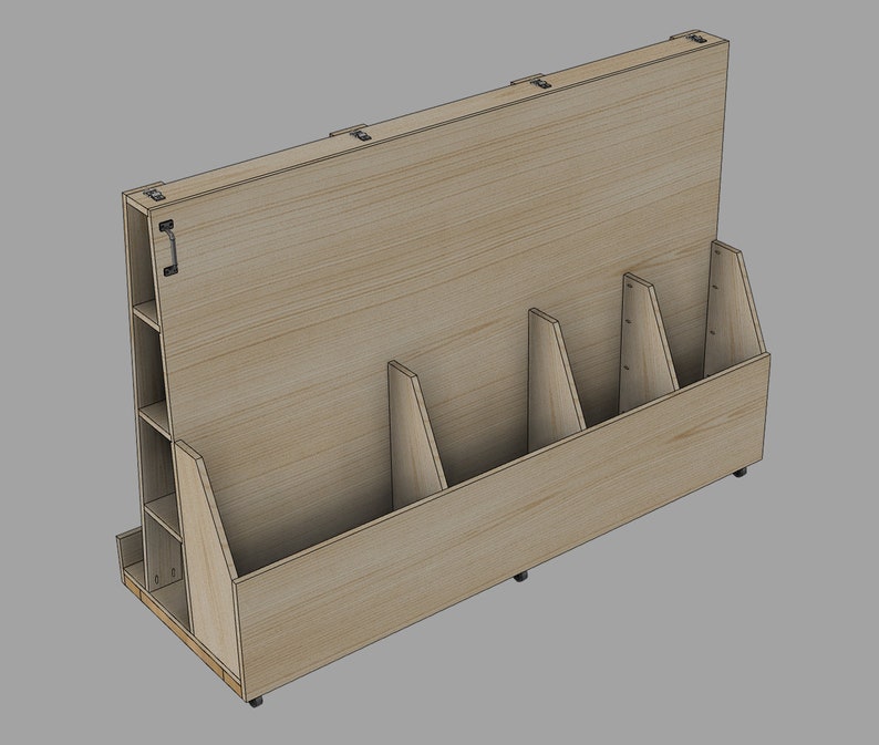 Compact Wood Storage Cart Plans Digital Download 画像 3